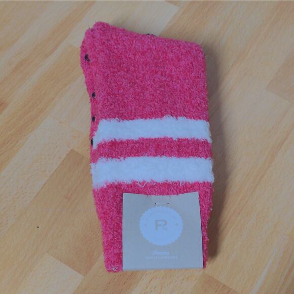 Richer Poorer Pink Hope Slipper Crew Socks Barbiecore Sticky - Size US 5-10 - Picture 4 of 7